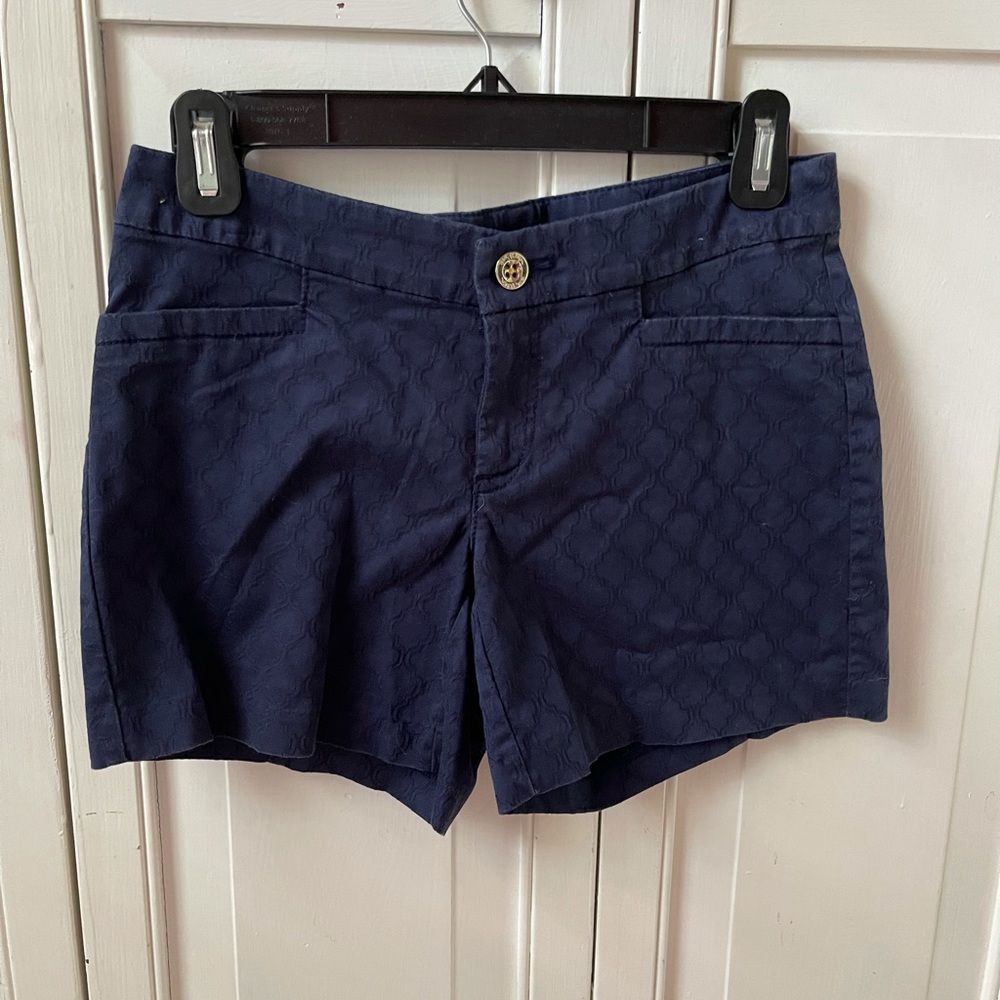 Lilly Pulitzer navy patterned shorts size 0